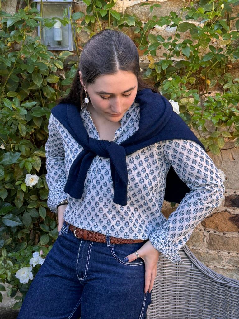 BLUE BOOTY FLORAL SHIRT