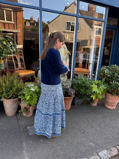 BLUE GEOMETRIC LOTTIE DRESS
