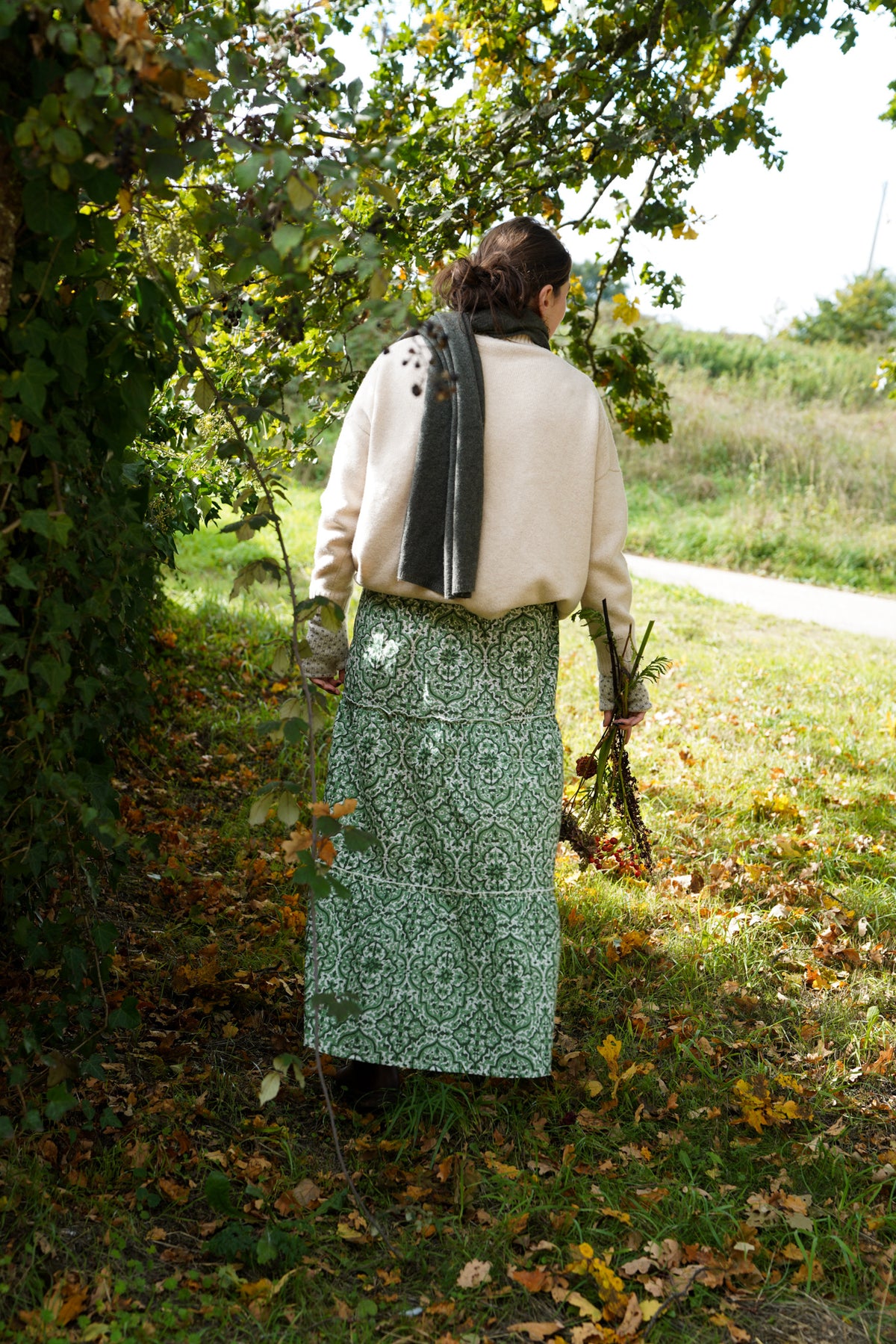 Green Geometric Skirt