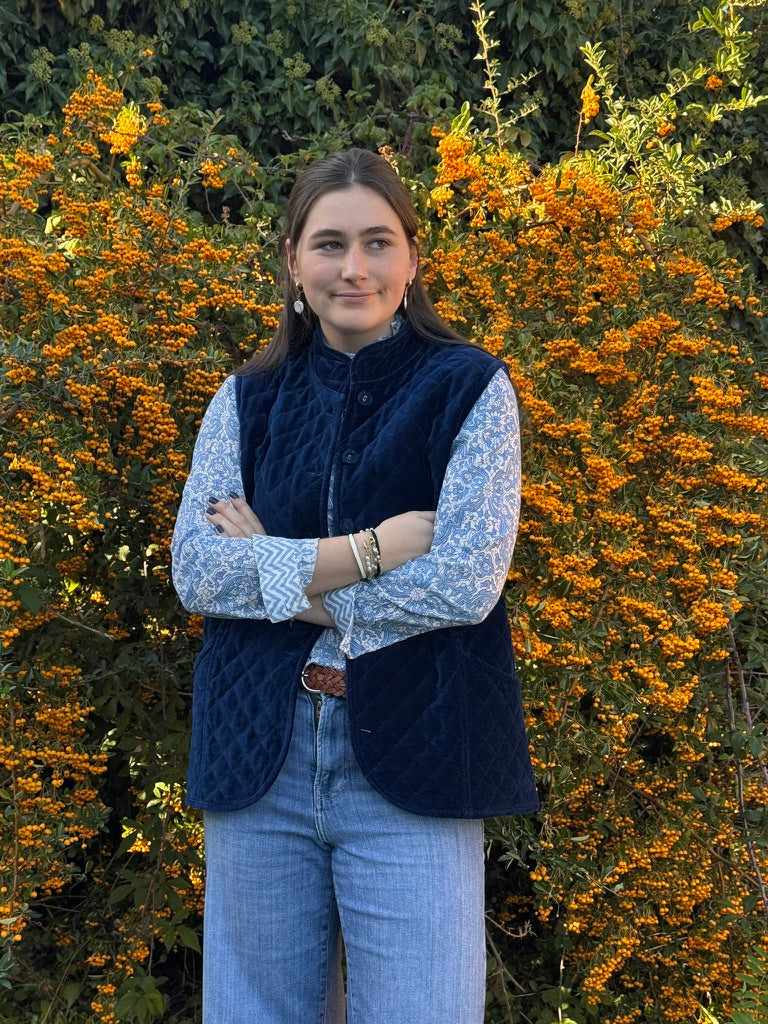 BLUE GEOMETRIC SHIRT