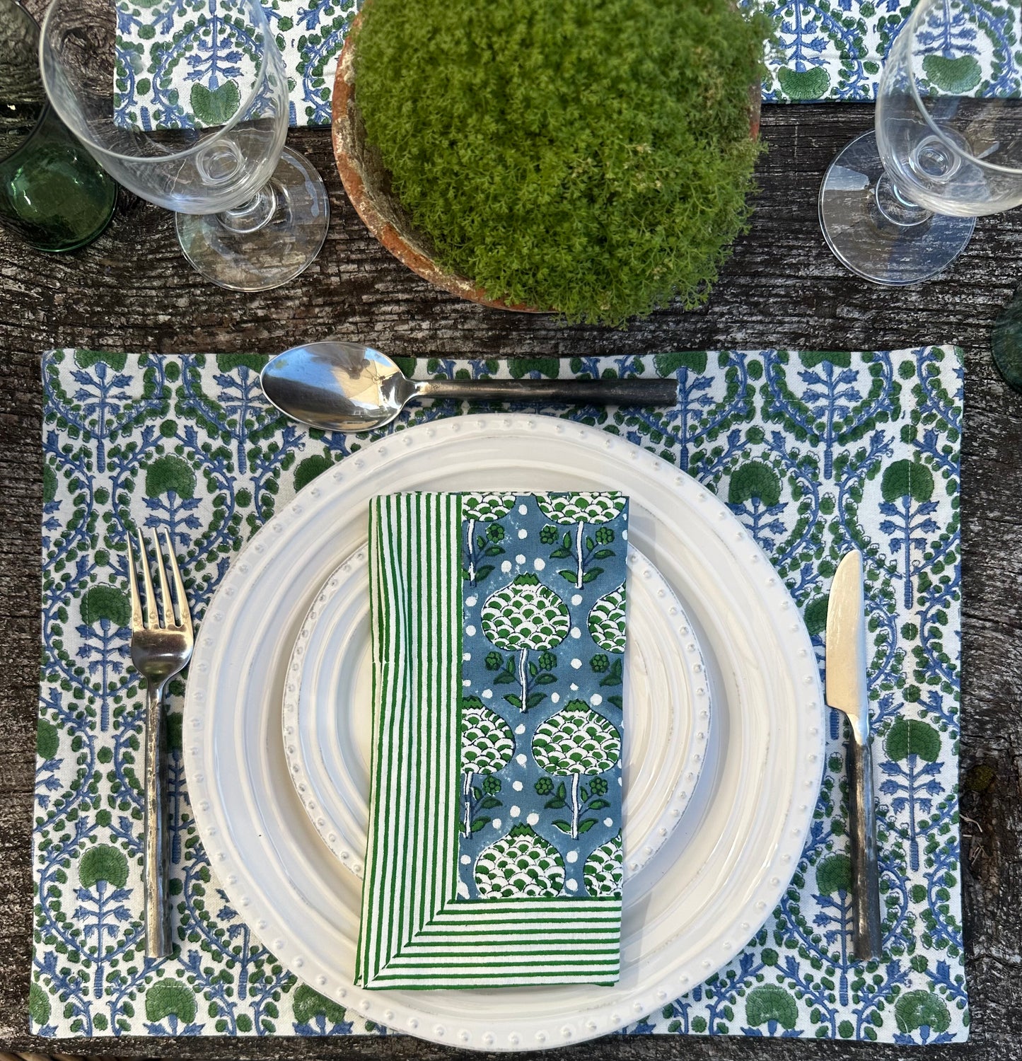 BLUE AND GREEN PLACEMAT