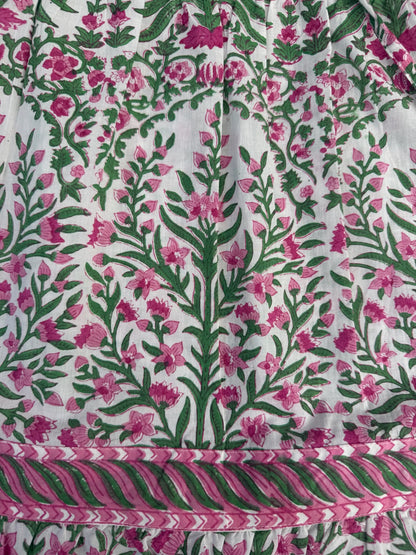 PINK AND GREEN BUTAH LOTTIE DRESS