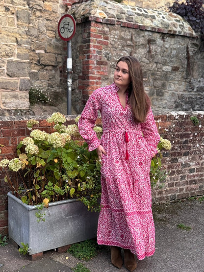 PINK GEOMETRIC LOTTIE DRESS