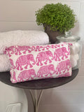 PINK ELEPHANT MAKEUP BAG