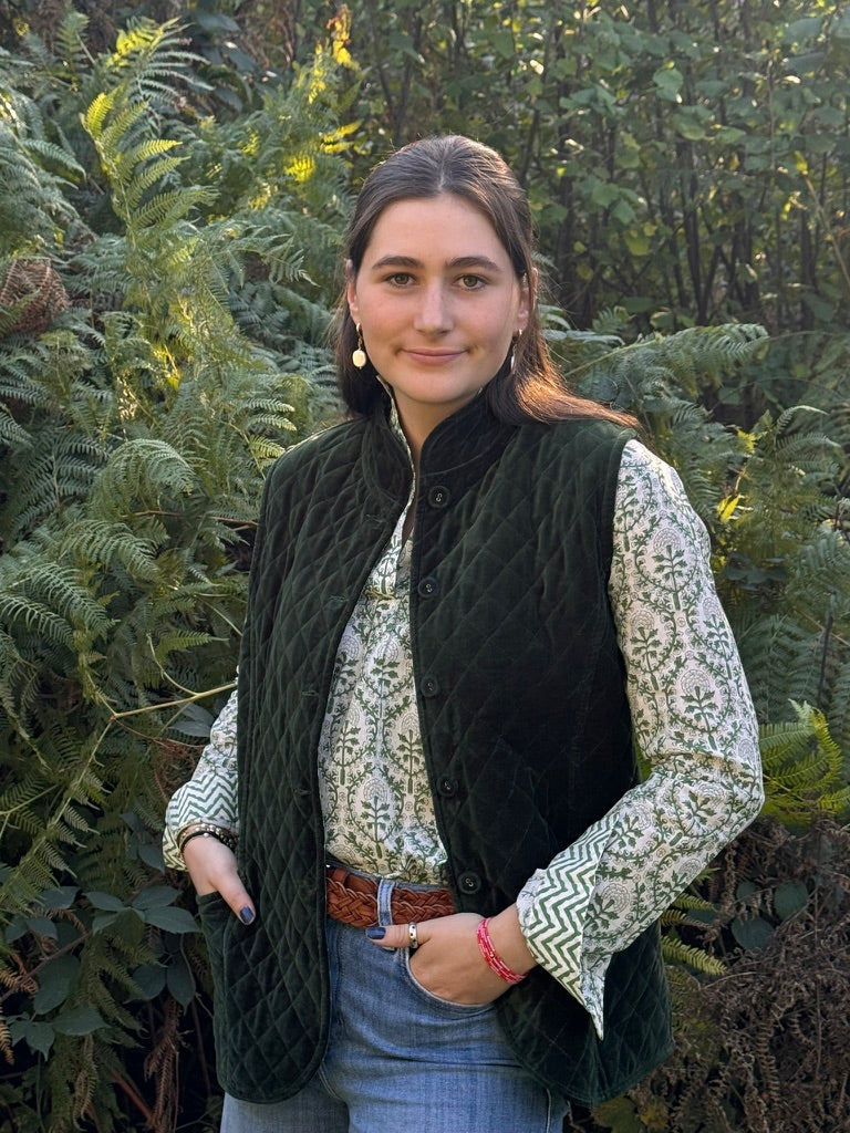 GREEN REVERSE TRELLIS SHIRT