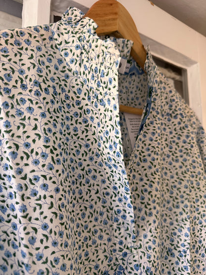 BLUE DITSY FLORAL SHIRT