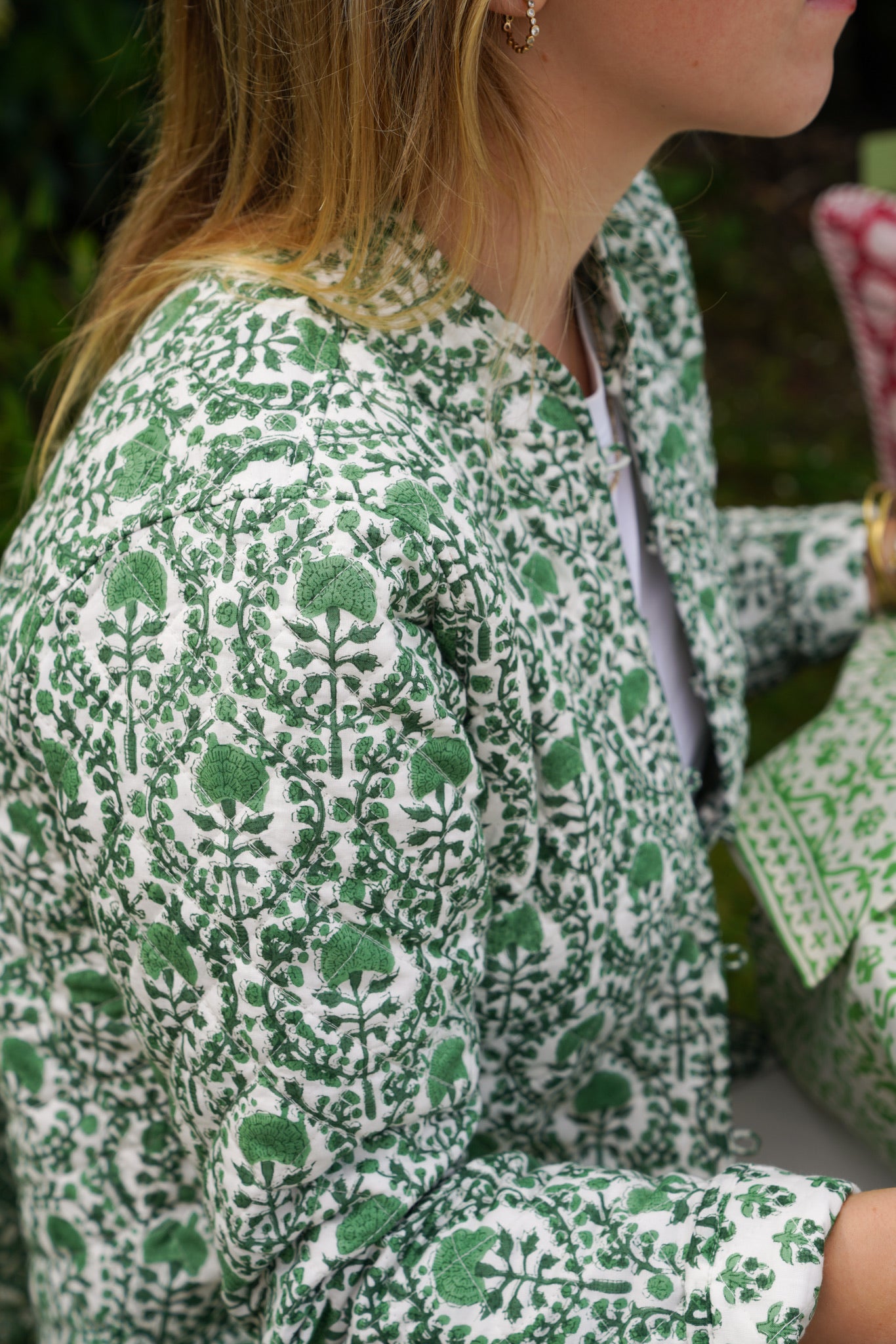 GREEN TRELLIS REVERSIBLE JACKET