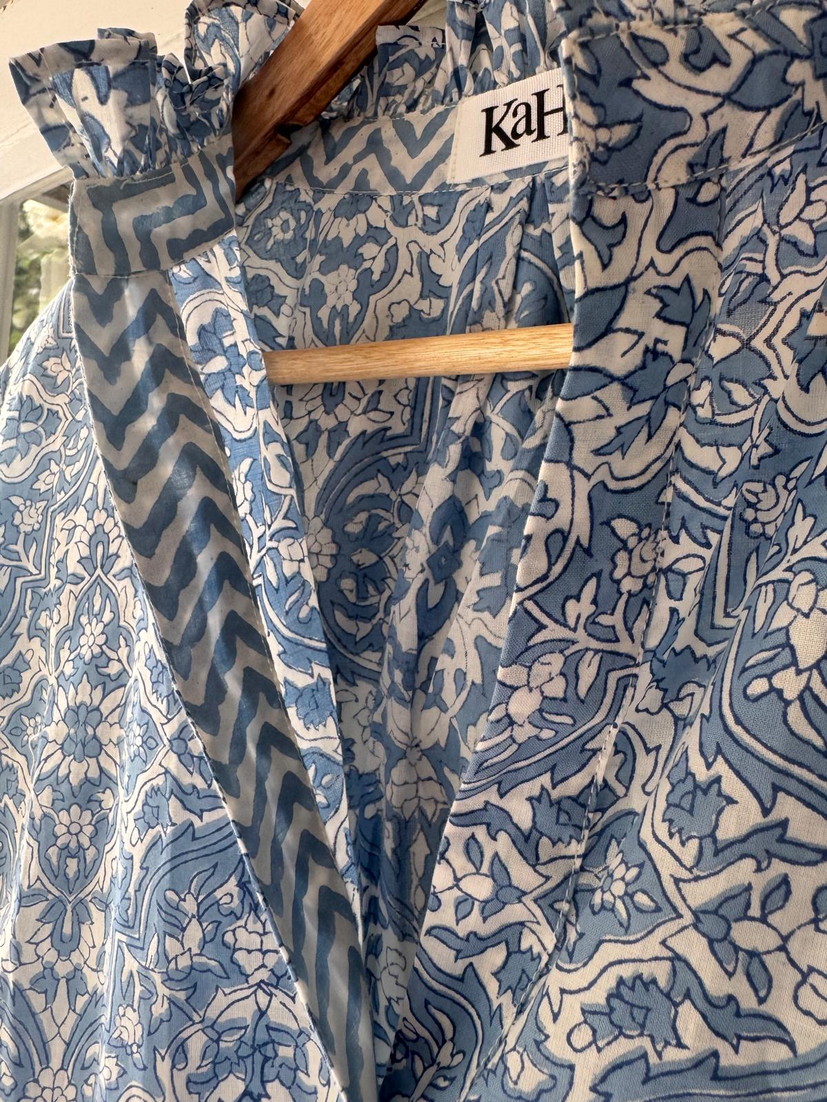 BLUE GEOMETRIC SHIRT