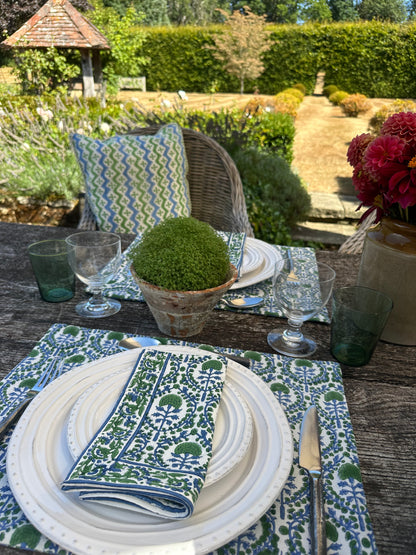 BLUE AND GREEN PLACEMAT