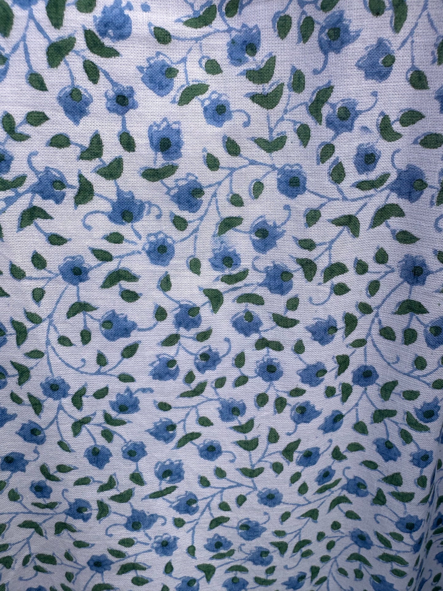 BLUE AND GREEN STAR FLORAL SHOULDER BAG