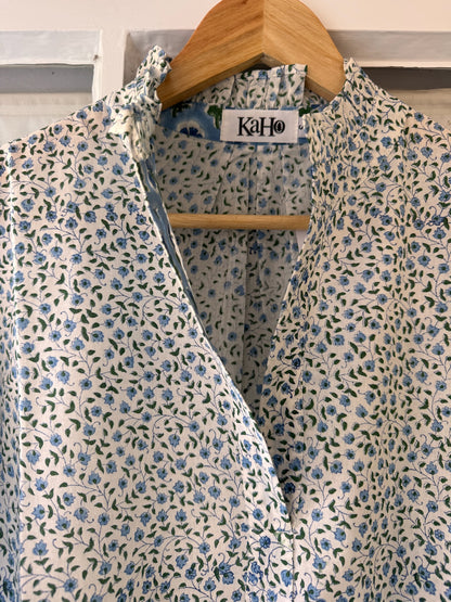 BLUE DITSY FLORAL SHIRT