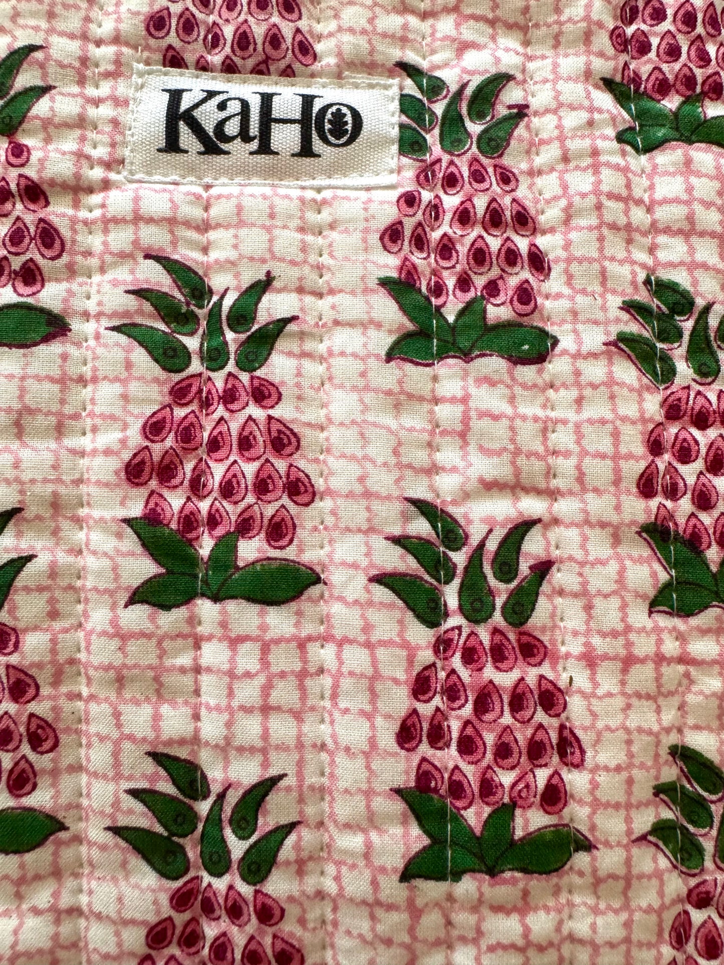 Pink and Green Pineapple Laptop Case