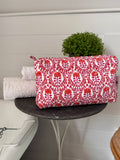GIANT PINK AND ORANGE TRELLIS WASH BAG