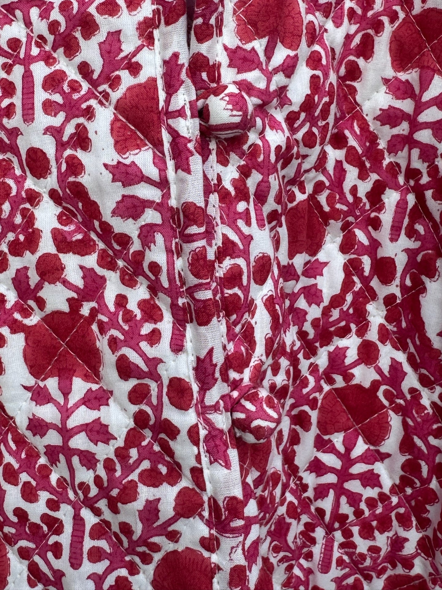 RED AND PINK TRELLIS REVERSIBLE JACKET