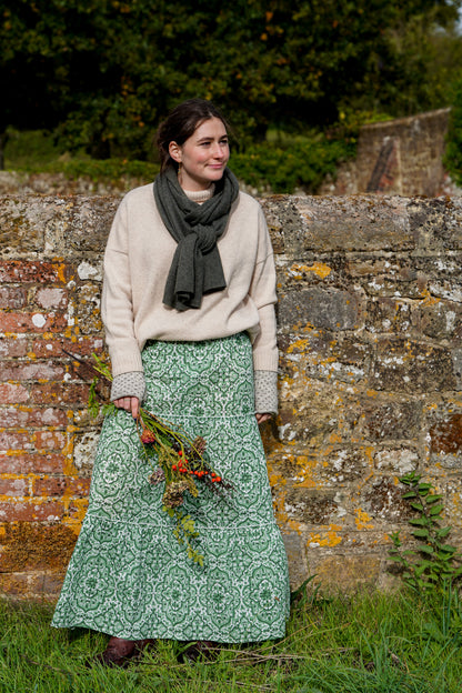 Green Geometric Skirt