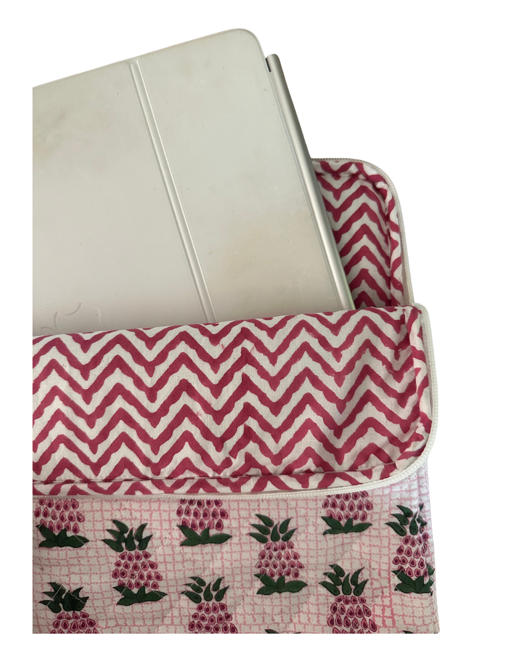 PINK AND GREEN PINEAPPLE IPAD CASE