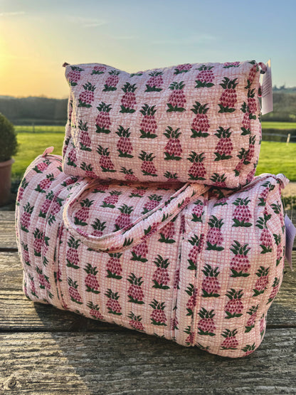 Pink and Green Pineapple Weekend Bag