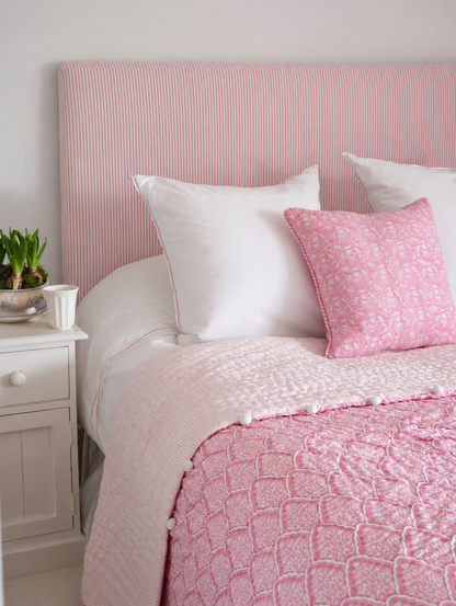 Pink Tile Bed Quilt