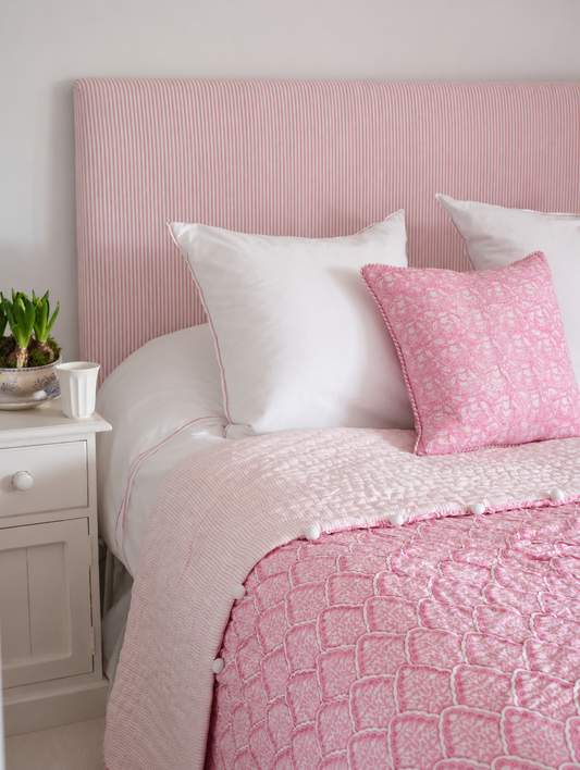 Pink Tile Bed Quilt