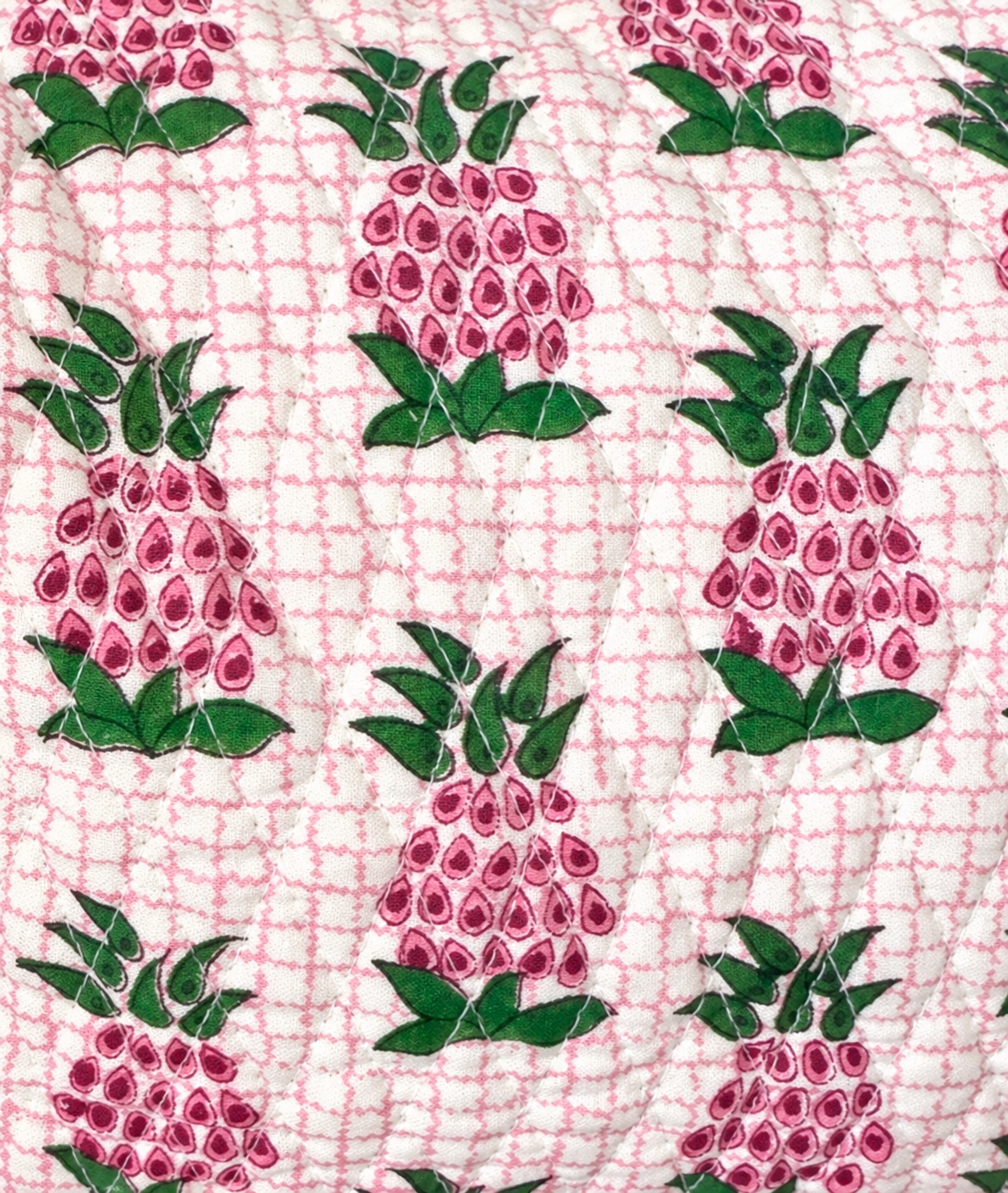 TINY PINK AND GREEN PINEAPPLE MAKEUP BAG