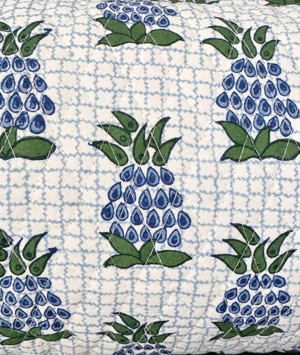 TINY BLUE AND GREEN PINEAPPLE MAKEUP BAG
