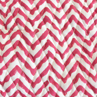PINK ZIG ZAG TINY MAKEUP BAG