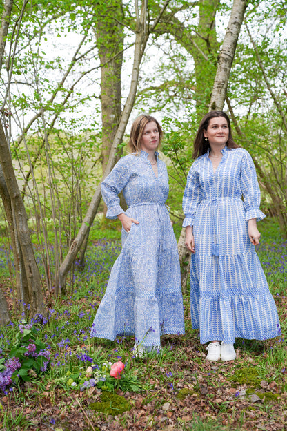 PALE BLUE GEOMETRIC LOTTIE DRESS