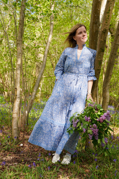 PALE BLUE GEOMETRIC LOTTIE DRESS