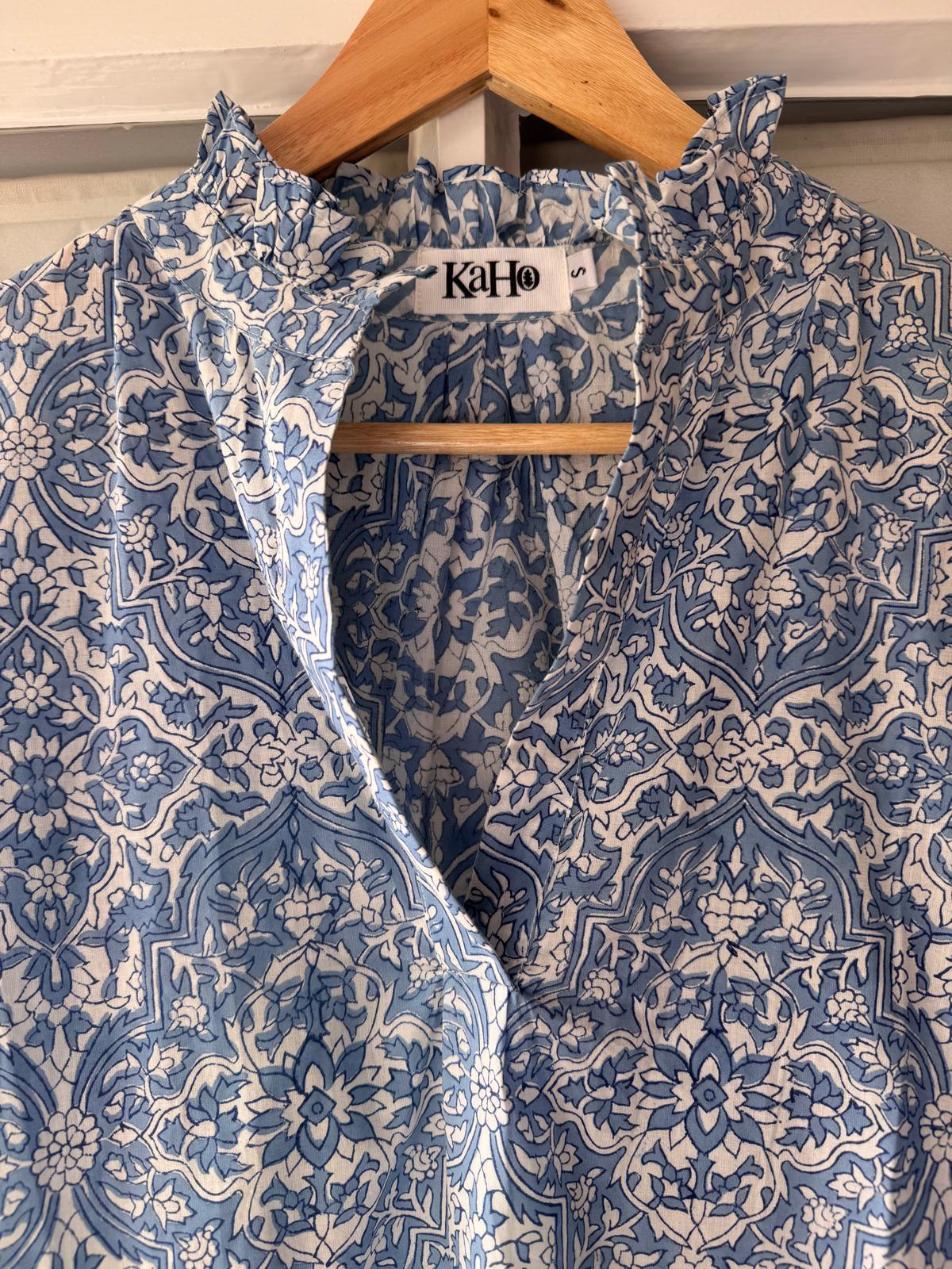 BLUE GEOMETRIC SHIRT