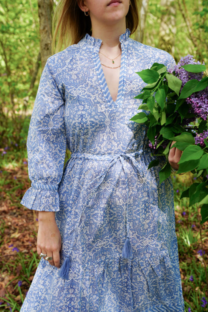 PALE BLUE GEOMETRIC LOTTIE DRESS