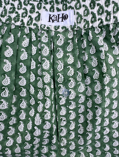 DARK GREEN BOOTY BOXER SHORTS