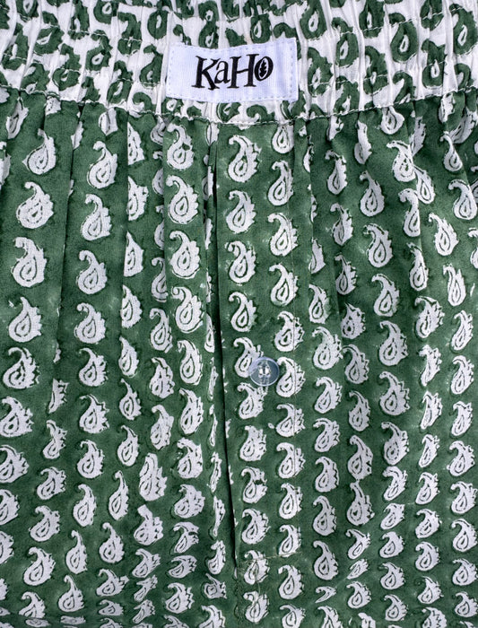 DARK GREEN BOOTY BOXER SHORTS