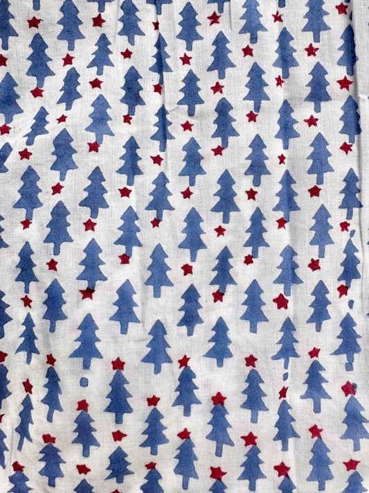 BLUE CHRISTMAS TREE BOXER SHORTS