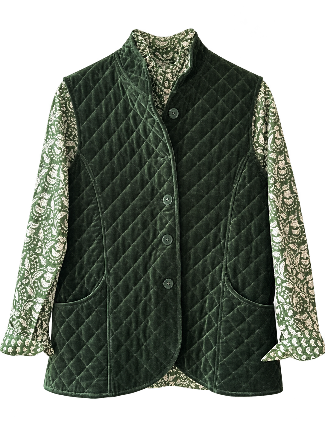 DEEP GREEN FLORAL SHIRT