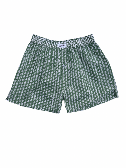 DARK GREEN BOOTY BOXER SHORTS