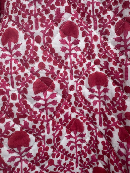 RED AND PINK TRELLIS REVERSIBLE JACKET