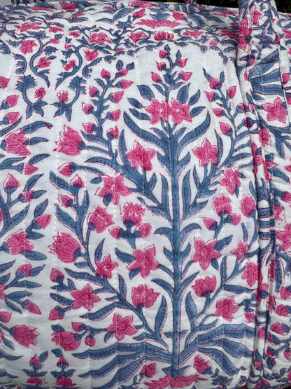 PINK AND BLUE BUTAH WEEKEND BAG