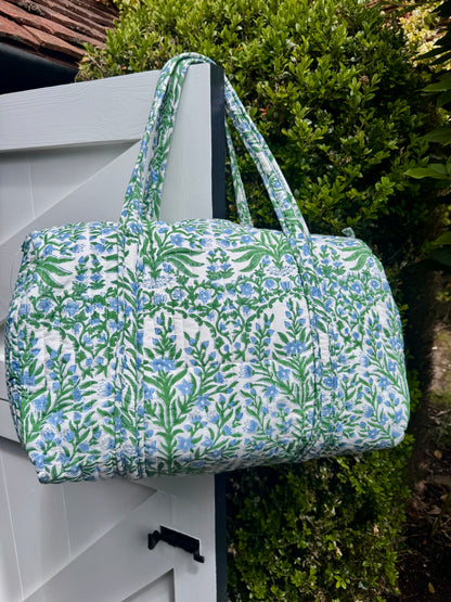 BLUE AND GREEN BUTAH WEEKEND BAG