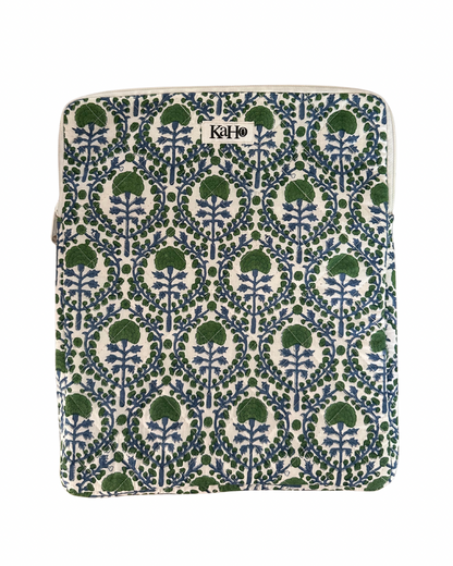 BLUE AND GREEN TRELLIS IPAD CASE