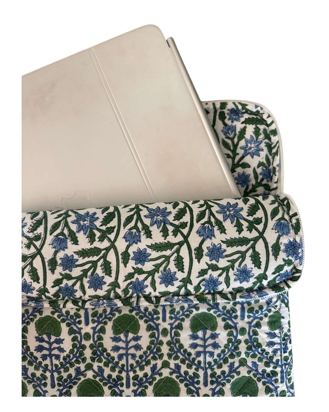 BLUE AND GREEN TRELLIS IPAD CASE