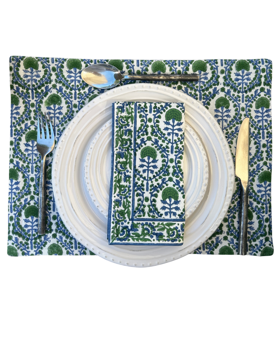 BLUE AND GREEN PLACEMAT