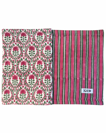 PINK AND GREEN REVERSIBLE PLACEMAT
