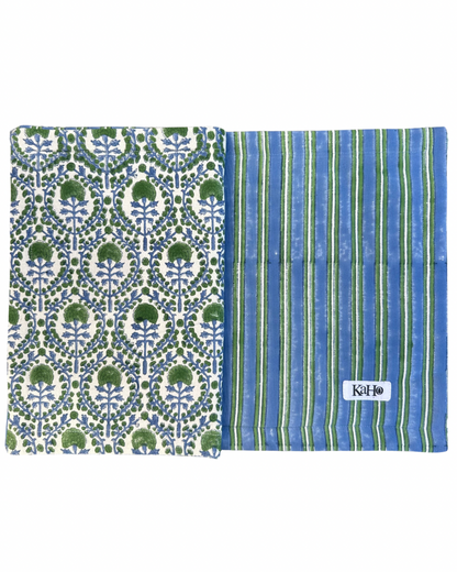 BLUE AND GREEN REVERSIBLE PLACEMAT