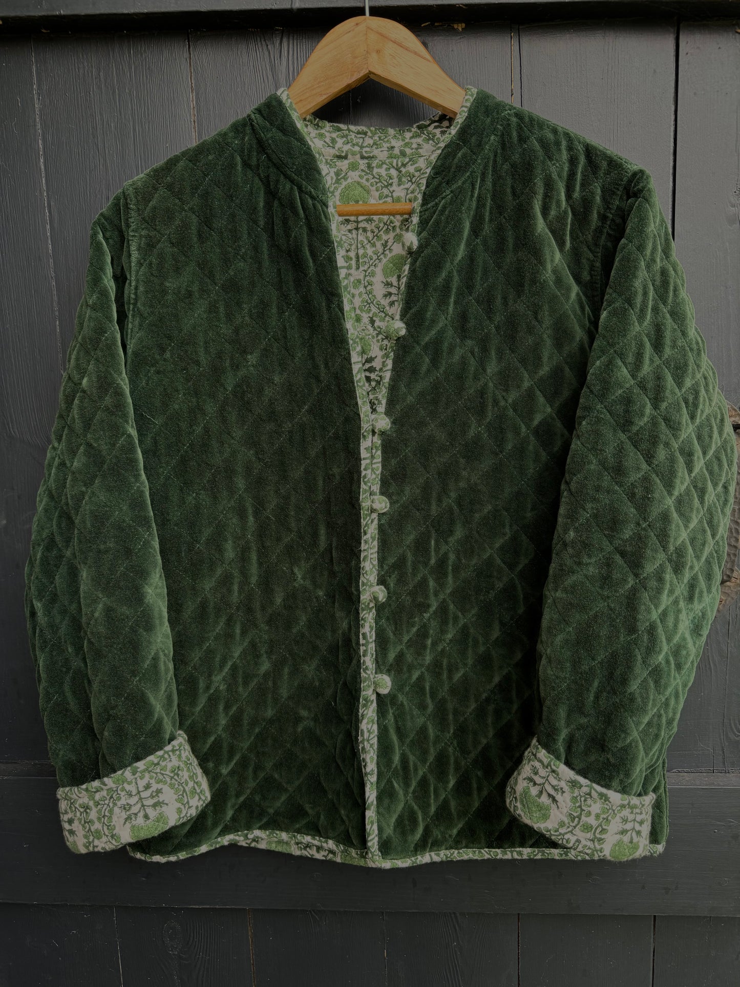 GREEN VELVET JACKET