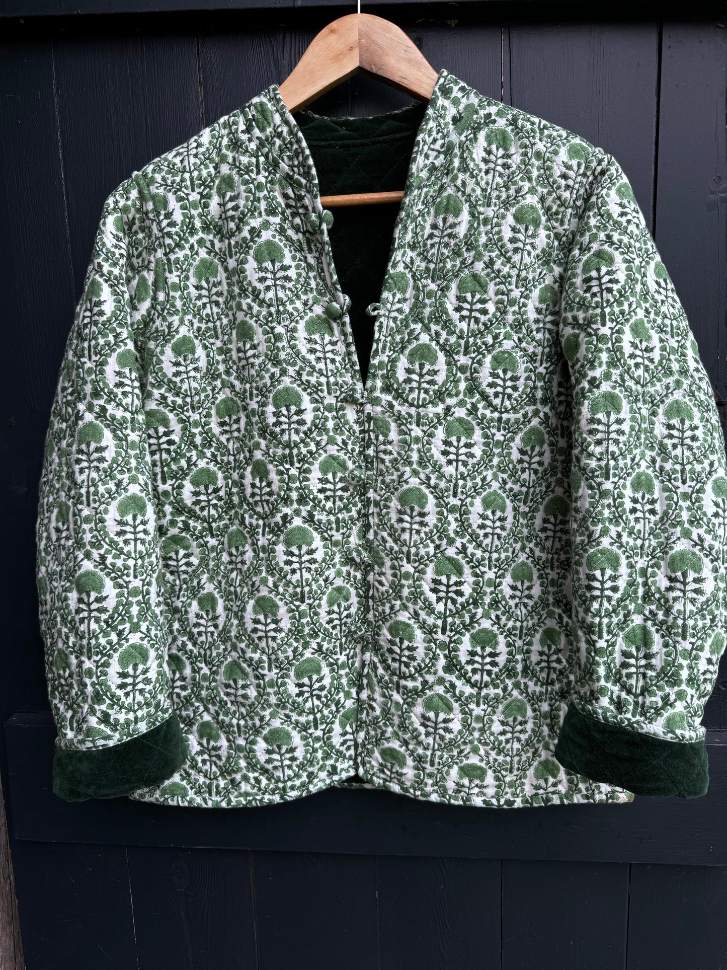 GREEN VELVET JACKET