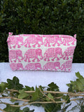 PINK ELEPHANT MAKEUP BAG