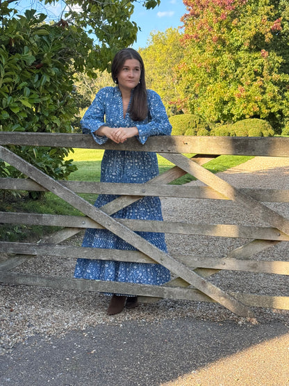 DEEP BLUE BUTAH LOTTIE DRESS