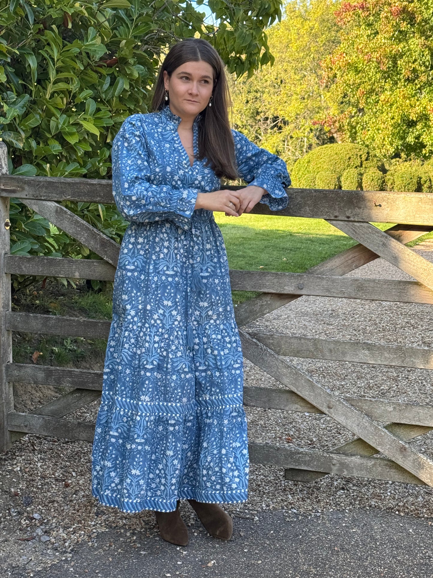 DEEP BLUE BUTAH LOTTIE DRESS