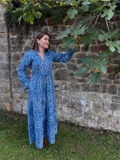 DEEP BLUE BUTAH LOTTIE DRESS