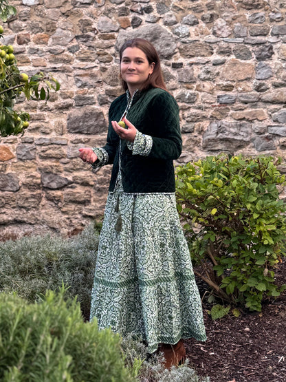 GREEN GEOMETRIC LOTTIE DRESS
